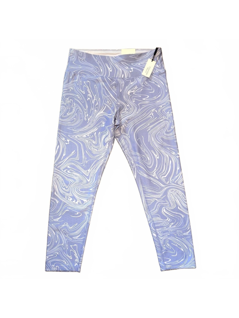 Calvin Klein Performance High Waist 7/8 Tight Leggings in Blue Swirl Print